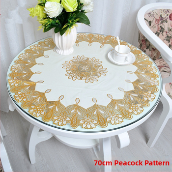 Κύκλικό τραπεζομάντηλο PVC με θερμοτυπωμένο φινίρισμα; αντιολισθητικό, ανθεκτικό στη σκόνη, υψηλής θερμοαντοχής