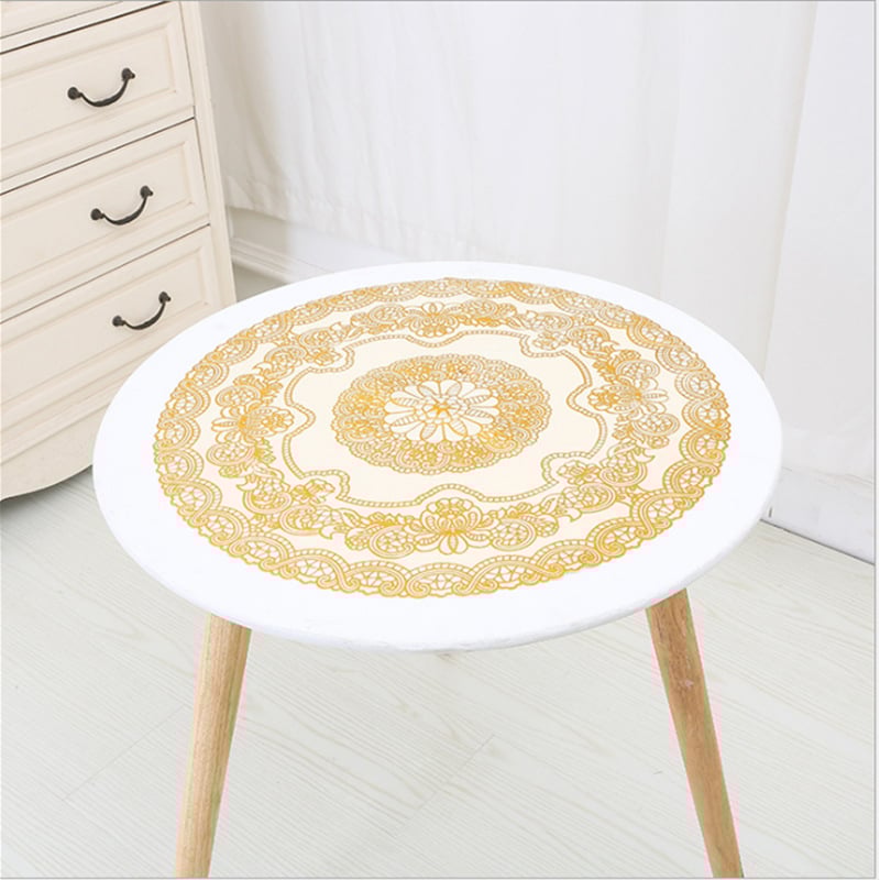 Κύκλικό τραπεζομάντηλο PVC με θερμοτυπωμένο φινίρισμα; αντιολισθητικό, ανθεκτικό στη σκόνη, υψηλής θερμοαντοχής