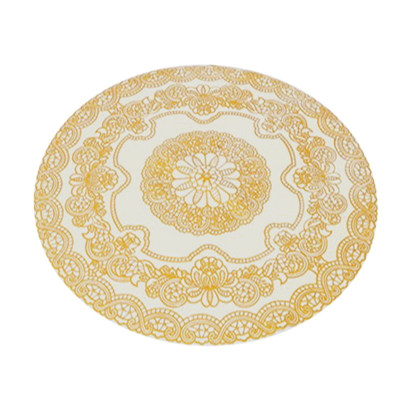 Κύκλικό τραπεζομάντηλο PVC με θερμοτυπωμένο φινίρισμα; αντιολισθητικό, ανθεκτικό στη σκόνη, υψηλής θερμοαντοχής