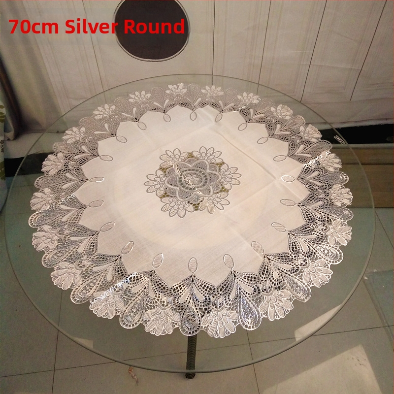 Κύκλικό τραπεζομάντηλο PVC με θερμοτυπωμένο φινίρισμα; αντιολισθητικό, ανθεκτικό στη σκόνη, υψηλής θερμοαντοχής