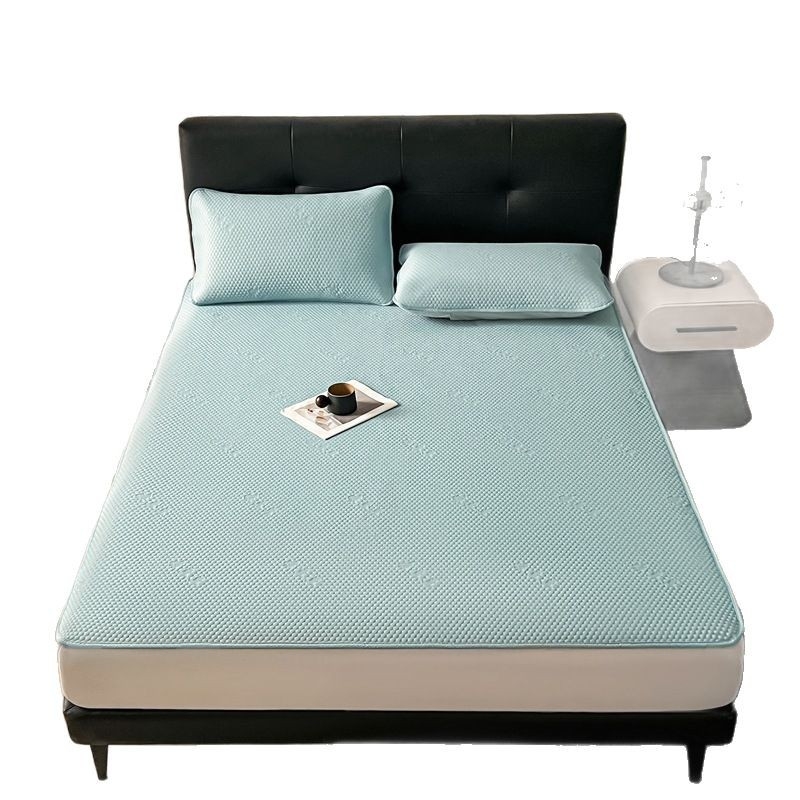 Set od tri posteljne podloge s rashladnim ice-silk materijalom, zaobljeni kutovi, perivo, za kućnu upotrebu, pogodan za krevete 1,5 m i 1,8 m