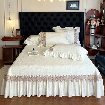 Kolm osaline voodi komplekt džakarda kudum, bambus + jääsiid, kokkupandav stiil