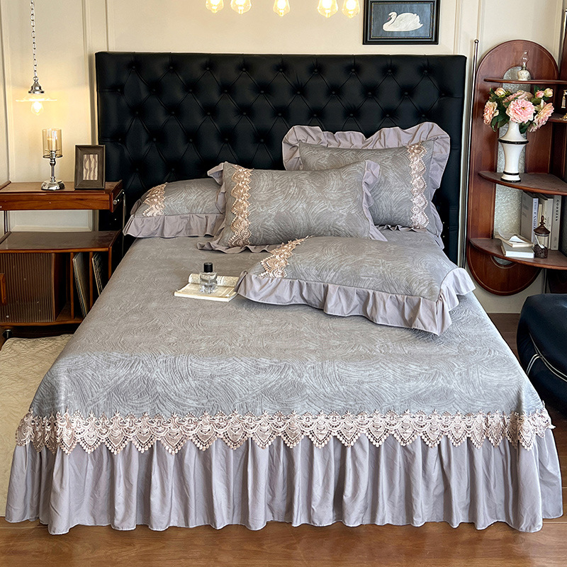 Kolm osaline voodi komplekt džakarda kudum, bambus + jääsiid, kokkupandav stiil