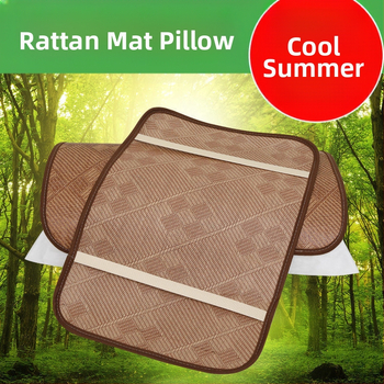 Ratan kilimėlio pagalvės užvalkalas — vasarinis ice silk, kvėpuojantis, nuimamas ir skalbiamas