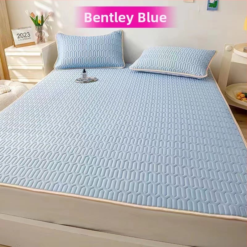 Dabiskā lateksa dzesējošs matrača komplekts, 3 daļas, izšūts, moderns minimālisms, lateksa saturs >90%, pielāgošana pieejama