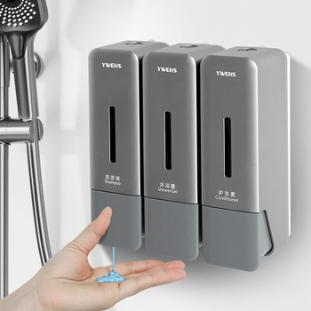 Стенно монтиран безпробивен дозатор за шампоан и душ гел, за течен сапун за съдове и дезинфектант за ръце — CE сертифициран