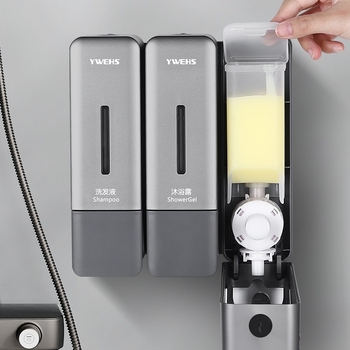 Стенно монтиран безпробивен дозатор за шампоан и душ гел, за течен сапун за съдове и дезинфектант за ръце — CE сертифициран