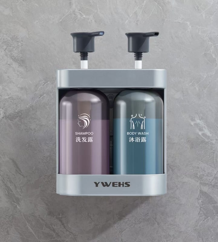 Стенно монтиран безпробивен дозатор за шампоан и душ гел, за течен сапун за съдове и дезинфектант за ръце — CE сертифициран