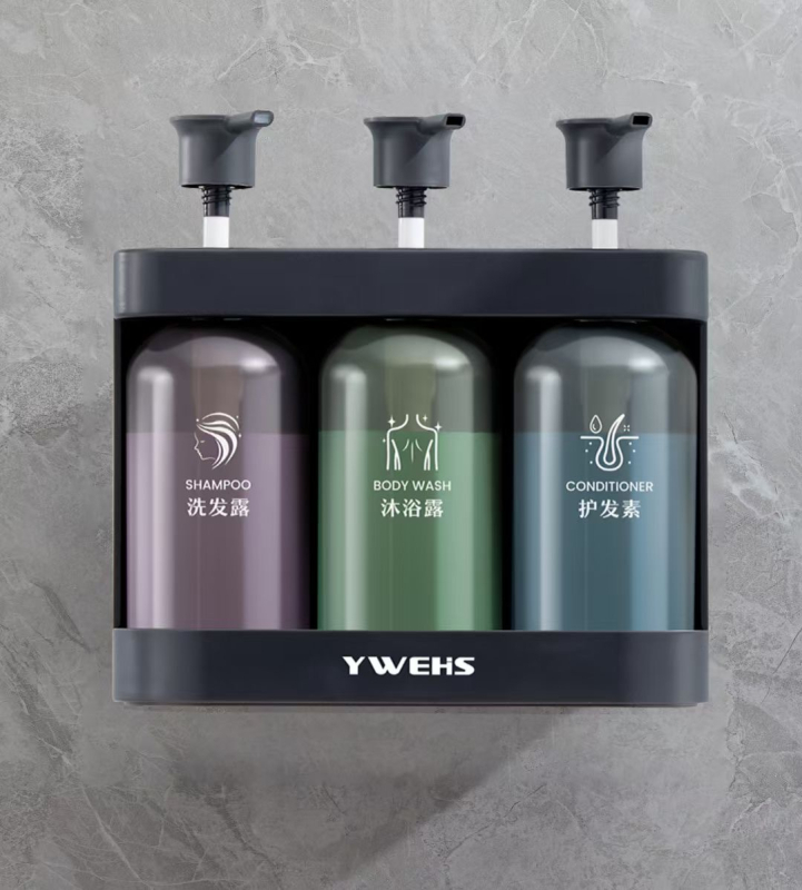 Стенно монтиран безпробивен дозатор за шампоан и душ гел, за течен сапун за съдове и дезинфектант за ръце — CE сертифициран