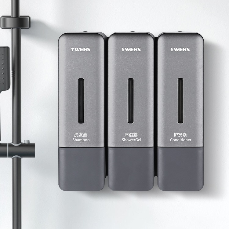 Стенно монтиран безпробивен дозатор за шампоан и душ гел, за течен сапун за съдове и дезинфектант за ръце — CE сертифициран