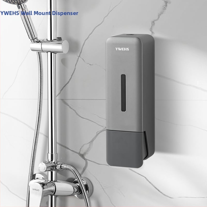 Stienam piestiprināms dozators šampontam un dušas želei, trauku mazgāšanas šķidrumam un roku dezinfekcijas līdzeklim — CE sertifikāts