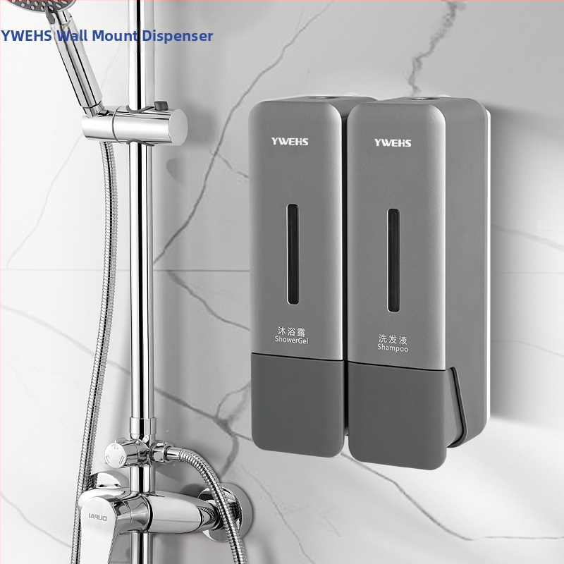 Stienam piestiprināms dozators šampontam un dušas želei, trauku mazgāšanas šķidrumam un roku dezinfekcijas līdzeklim — CE sertifikāts