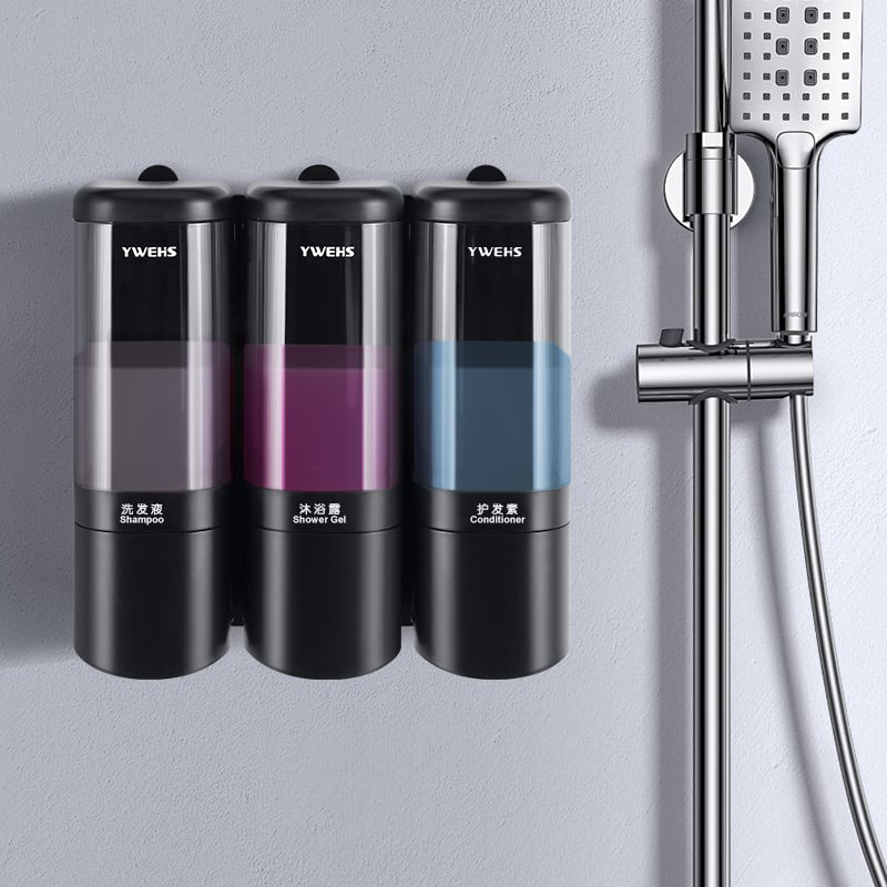 Стенно монтиран безпробивен дозатор за шампоан и душ гел, за течен сапун за съдове и дезинфектант за ръце — CE сертифициран