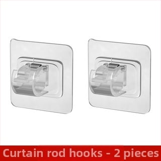 Пластмасов хук за завеси с лепилен стенен държач, телескопична пръчка, модерен стил