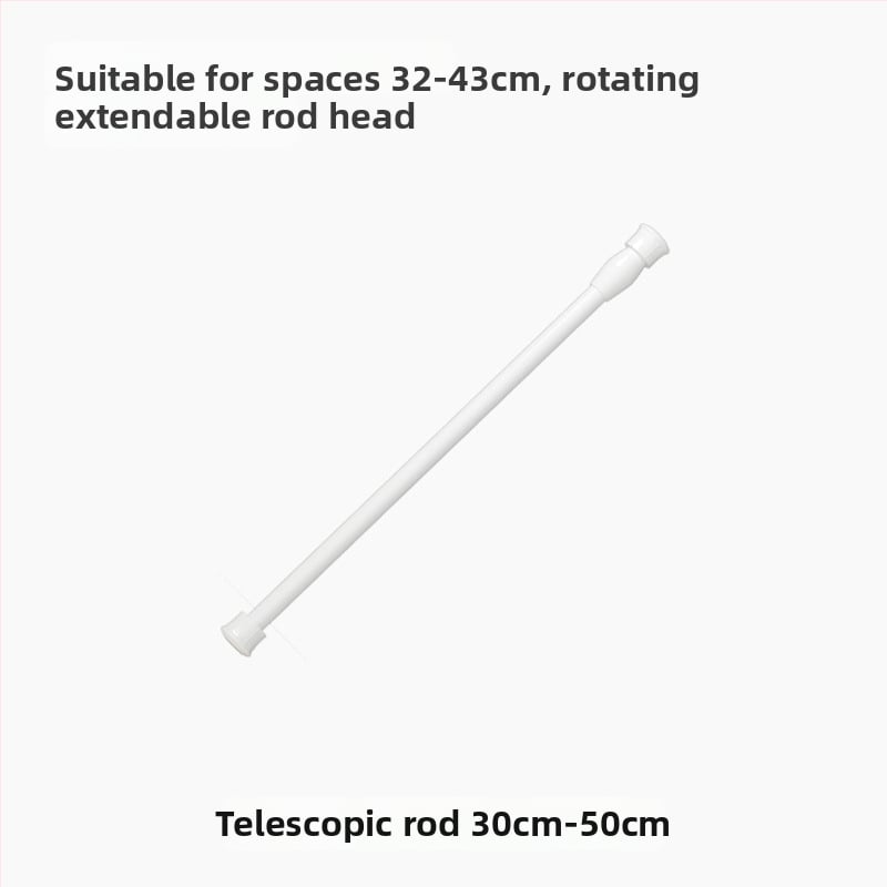 Пластмасов хук за завеси с лепилен стенен държач, телескопична пръчка, модерен стил