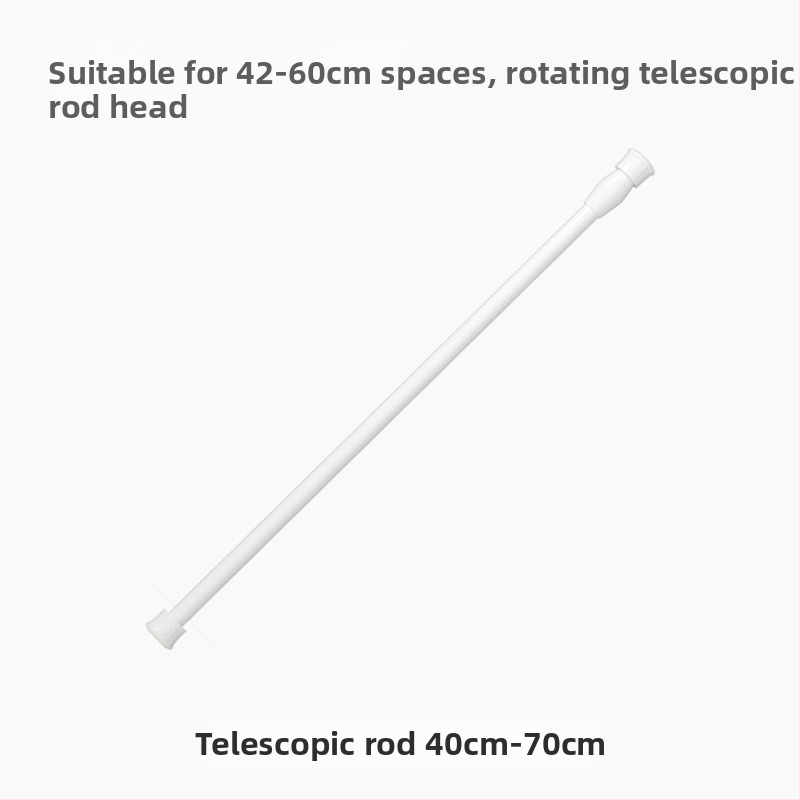 Пластмасов хук за завеси с лепилен стенен държач, телескопична пръчка, модерен стил
