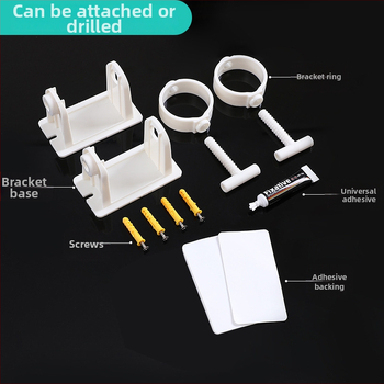 Teleskoopiline kardinapuuri hoidja kleepmontaažiga, puurimiseta, ABS materjal, moodne minimalistlik stiil, patenteeritud