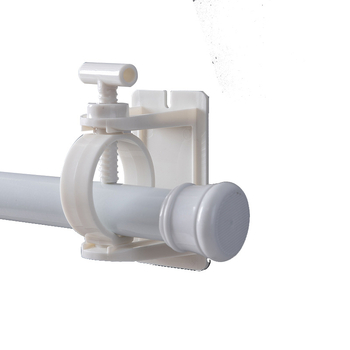 Teleskoopiline kardinapuuri hoidja kleepmontaažiga, puurimiseta, ABS materjal, moodne minimalistlik stiil, patenteeritud