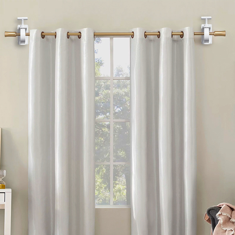 Teleskoopiline kardinapuuri hoidja kleepmontaažiga, puurimiseta, ABS materjal, moodne minimalistlik stiil, patenteeritud