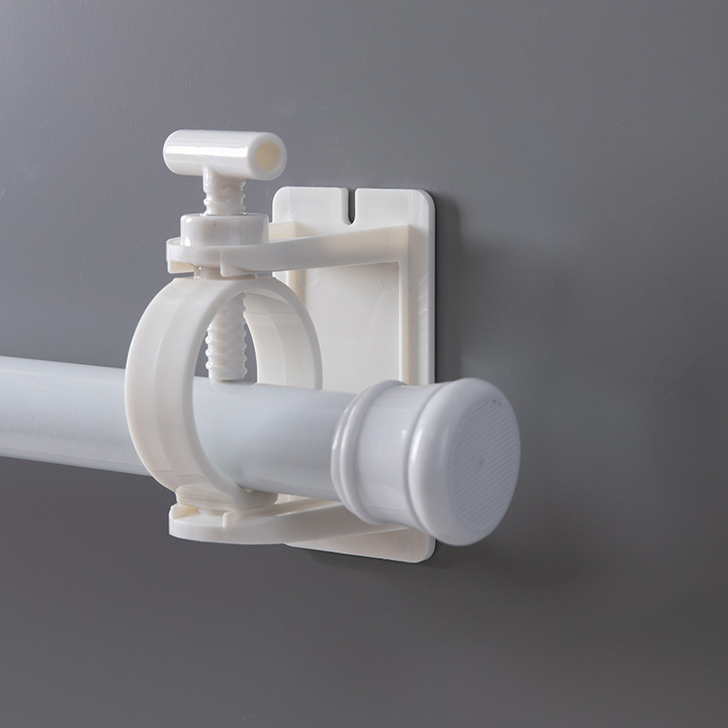 Teleskoopiline kardinapuuri hoidja kleepmontaažiga, puurimiseta, ABS materjal, moodne minimalistlik stiil, patenteeritud