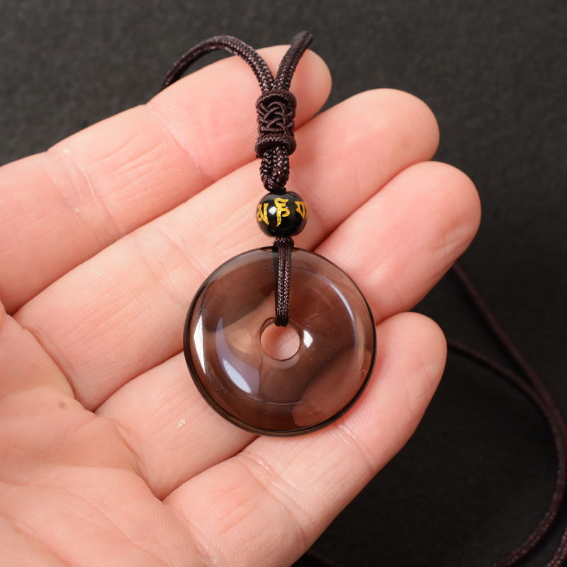 Ogrlica - Geometrijski obsidijan privjesak, ručno izrađeno, za parove, Novi kineski stil, Personalizirani trend