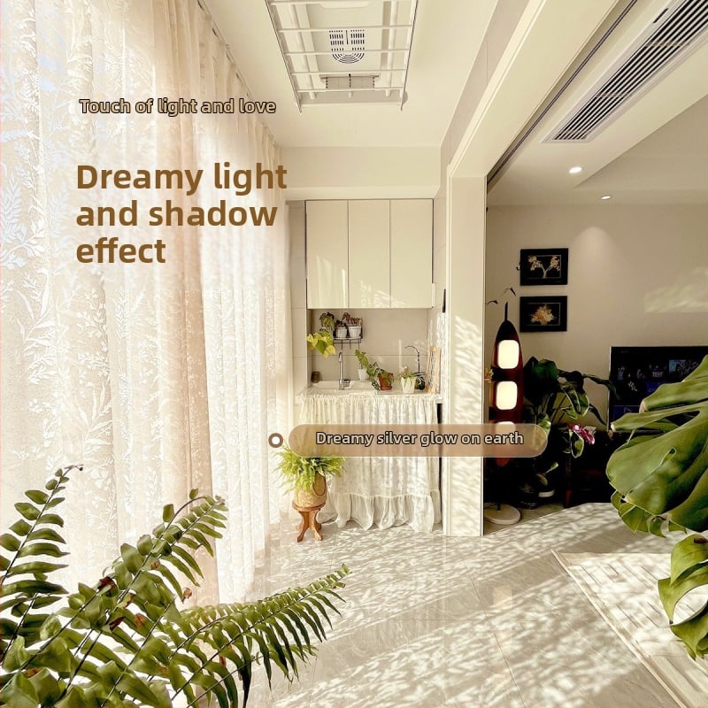 Prantsuse stiilis jacquardkardin polüestrist, läbipaistev, kerge luksus, elutoale, magamistuppa ja restorani jaoks