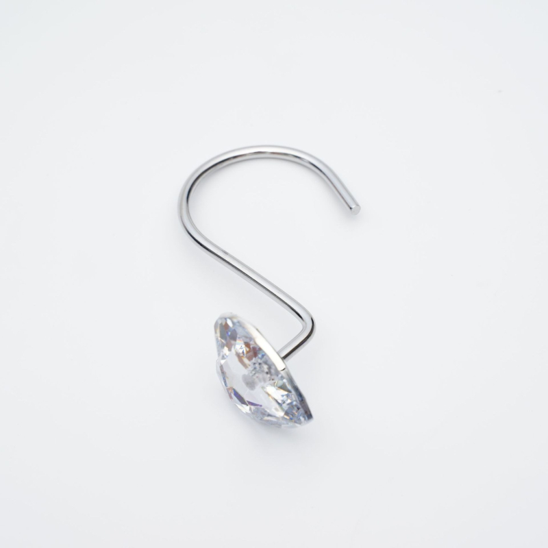 Nerūsējošā tērauda dušas aizkars gredzeni ar S-veida āķiem, Mingguan Hardware, 12 gb