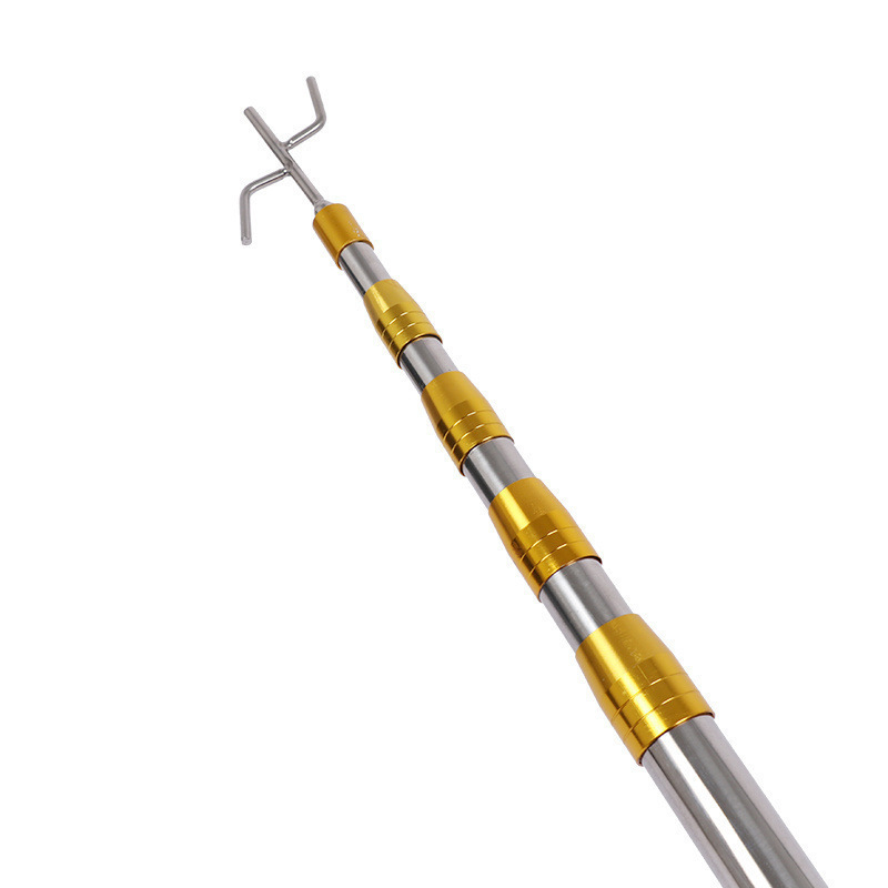 Телескопична пръчка от неръждаема стомана за окачване на дрехи в спалнята; полюс за баня; марка: Друго; стил: 1