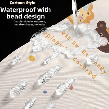 Poliestera dušas aizkars, mūsdienīgs minimalistisks stils, dzīvnieku raksts, pielāgojama