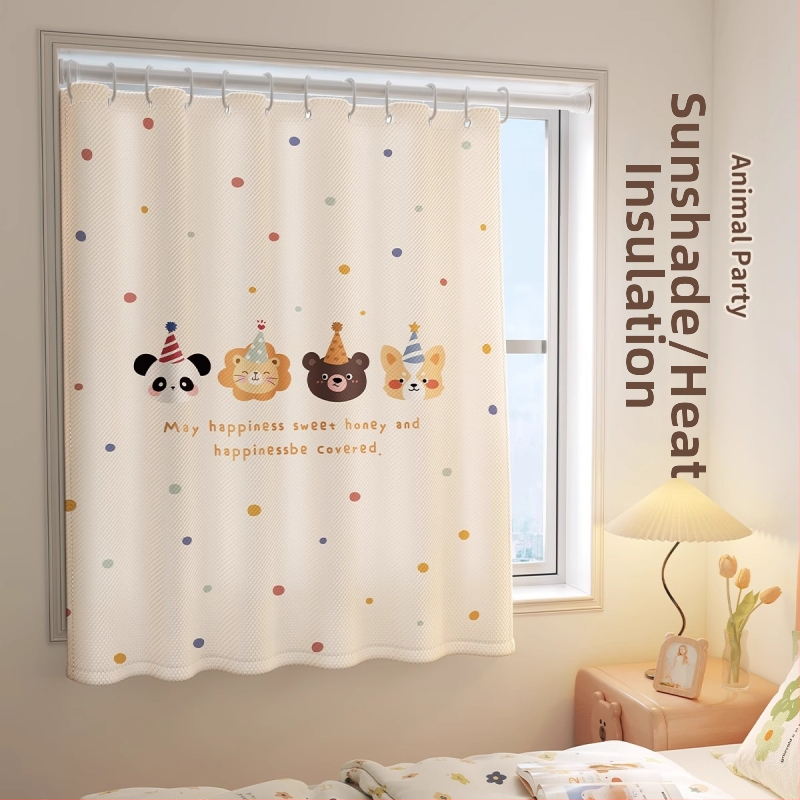 Poliestera dušas aizkars, mūsdienīgs minimalistisks stils, dzīvnieku raksts, pielāgojama