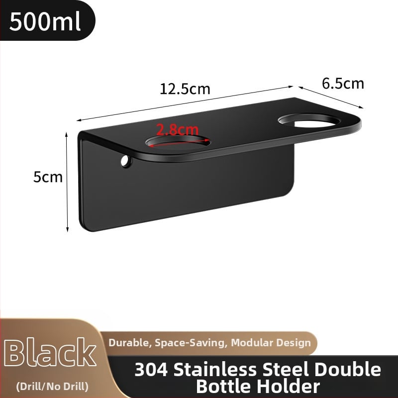 304 nerūsējošā tērauda pudeļu turētājs, ar roku preses mehānismu, pulēta virsma, mūsdienīgs stils