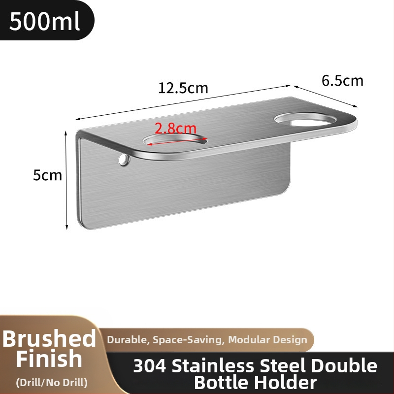 304 nerūsējošā tērauda pudeļu turētājs, ar roku preses mehānismu, pulēta virsma, mūsdienīgs stils