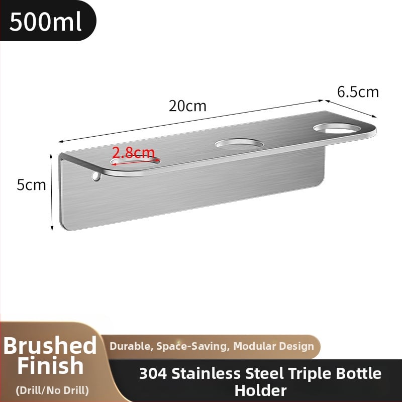 304 nerūsējošā tērauda pudeļu turētājs, ar roku preses mehānismu, pulēta virsma, mūsdienīgs stils