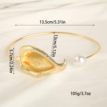 Clemă metalică pentru perdele, design frunză cu perle, pentru dormitor și sufragerie