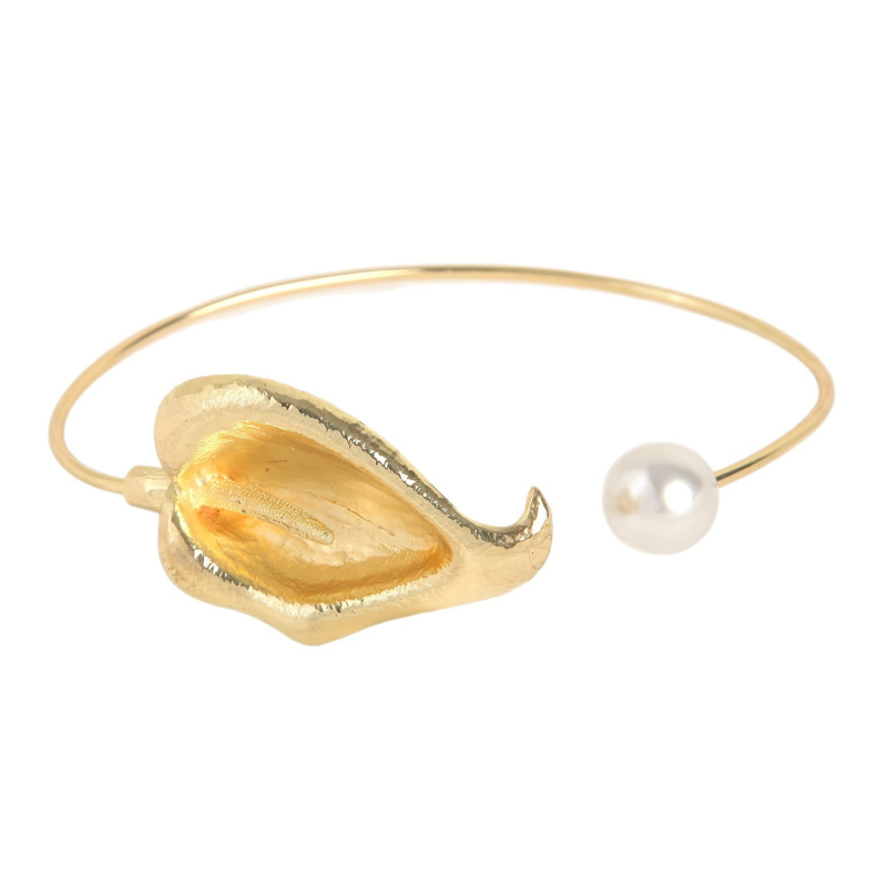 Clemă metalică pentru perdele, design frunză cu perle, pentru dormitor și sufragerie