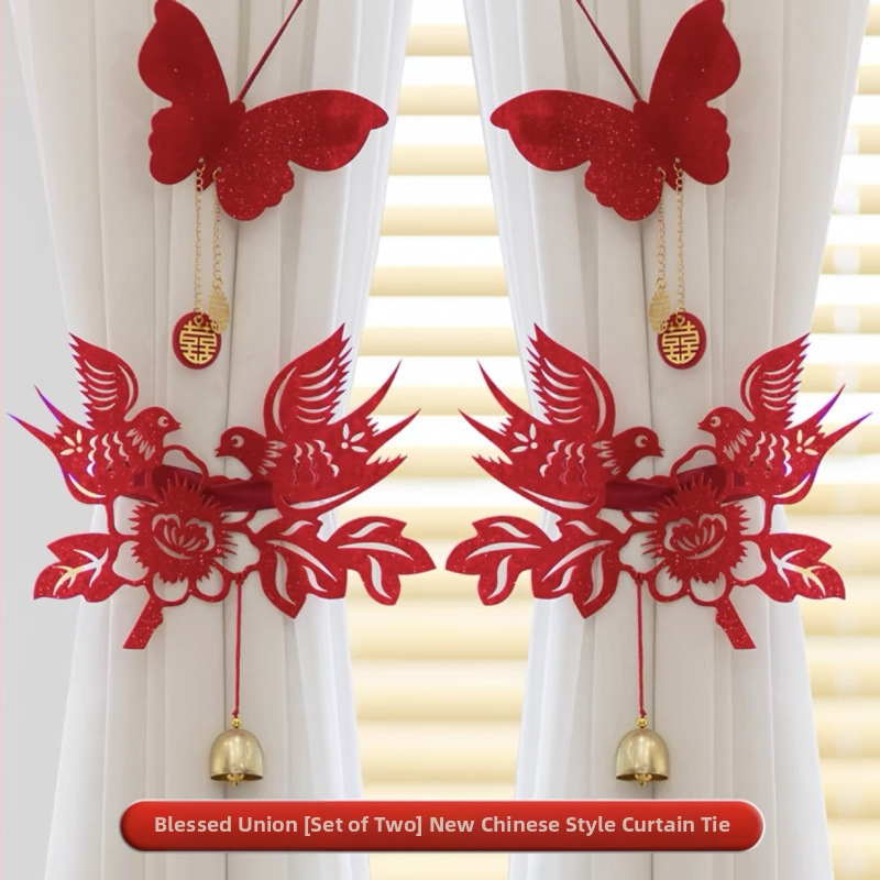 Pulmadekoratsioonide komplekt - garland ja õnnelikud sõnad - paigutusrekvisiidid elutoa ja magamistoa jaoks, paberist lindid