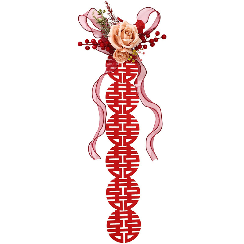 Λουρί Κουρτίνας Γάμου με Σύμβολα Διπλής Ευτυχίας για Υπνοδωμάτιο και Σαλόνι, Ύφασμα, Συσκευασία OPP, Μάρκα The Trip, Διαστάσεις: Δείτε λεπτομέρειες