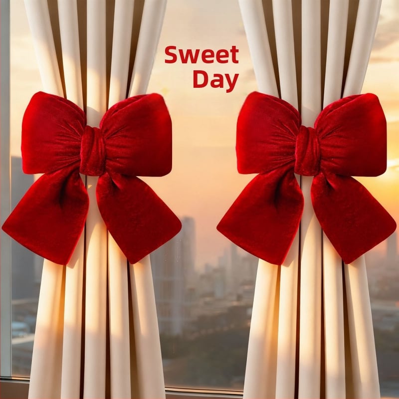 Σετ δέστρες κουρτινών με φιόγκο από φλάνελ για γαμήλια διακόσμηση • Υλικό: φλάνελ • Μάρκα: Ant • Συσκευασία: χαρτονέν κουτί • Σκοπός: γάμος