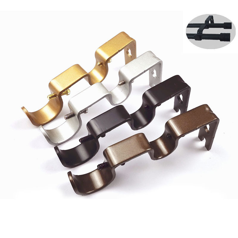 Dodatna oprema za zavjese - Bočni držač za dvostruku šipku zavjese, metal, model 01-02-006, Dong Lin, stil moderna jednostavnost, pogodno za viseće zavjese