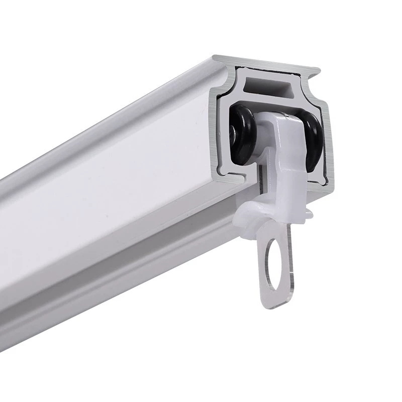 Alumiiniumist kardinraja, vaikselt liikuva, üla- ja külgmontaaž, ühe- ja kahetrajaga, kohandatav