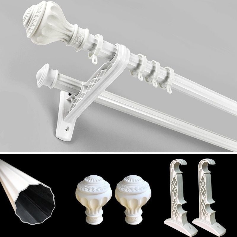 Aknakardinakatte varrastu sistēmā, cinka sakausējums, vienas un divas stieņi, burti āķi, kluss gaita ar stiprinājumu komplektu