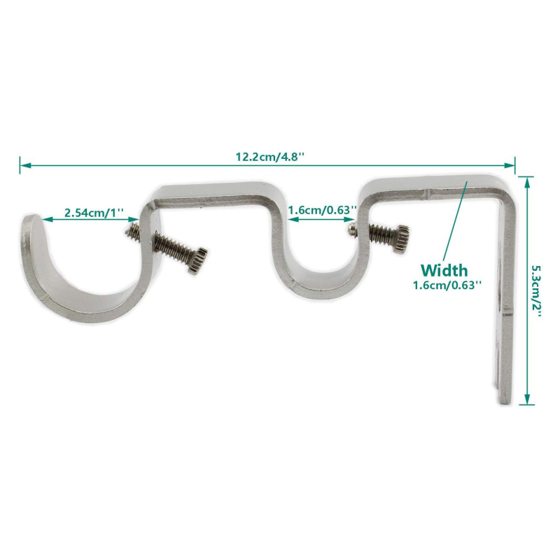 Rooma rod kardina kinnitus - raud, seina paigaldus, kaasaegne minimalistlik stiil, Window World