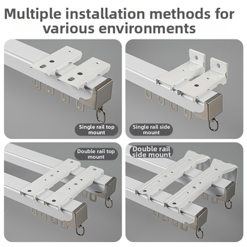 Aknajuhtmete relss sirge marsruut, alumiiniumisulamu, ülemine või külgne paigaldus, üks- või kahetraadiline, vaiksed pall-rõngaga mehhanism