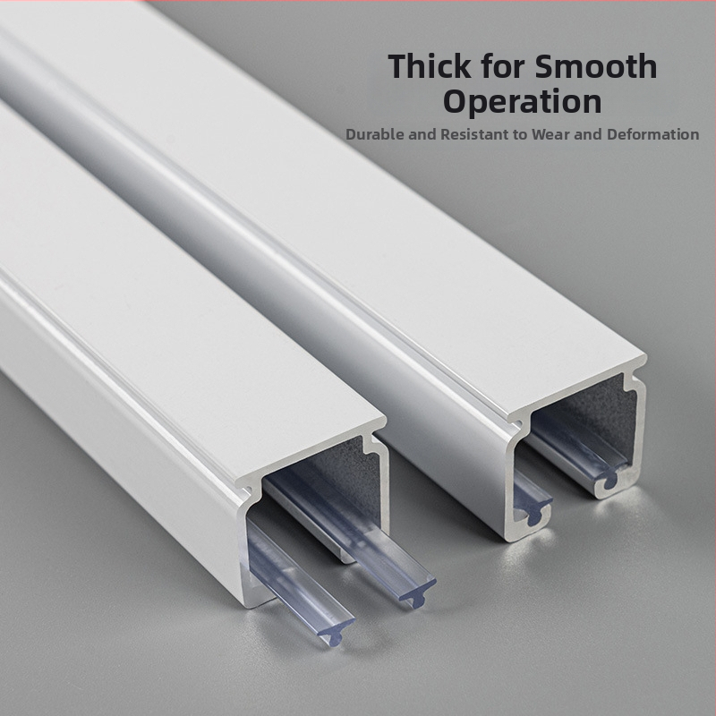 Aknajuhtmete relss sirge marsruut, alumiiniumisulamu, ülemine või külgne paigaldus, üks- või kahetraadiline, vaiksed pall-rõngaga mehhanism