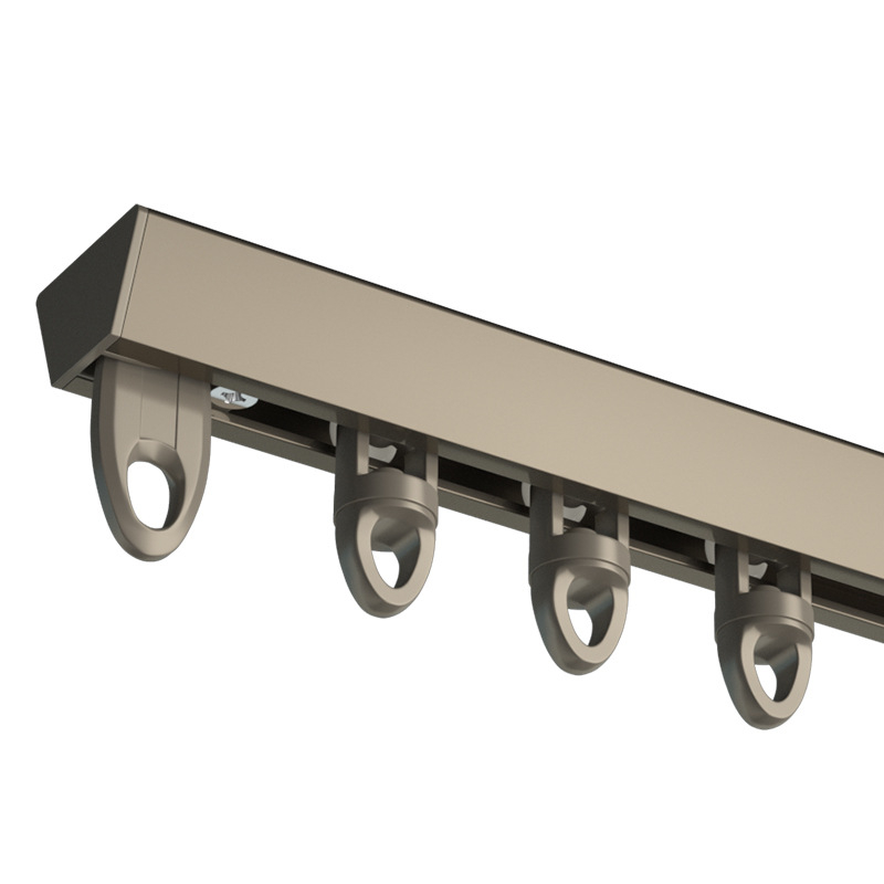 V-oblik aluminijska šina za zavjese, ultra tanka, za erker i balkon, model 1099, bez rupa
