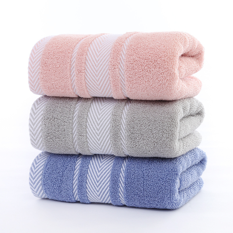 Ručnik za lice od pamuka s logom šivenim, 105 g, Stranded Yarn, Plain Weave, 32s, Mogućnost prilagođavanja