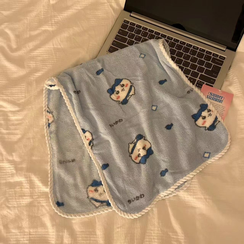 Dvostruki set ručnika za kupaonicu s karikaturnim dizajnom, koral velur, mekani i upijajući, 50–80 g po ručniku
