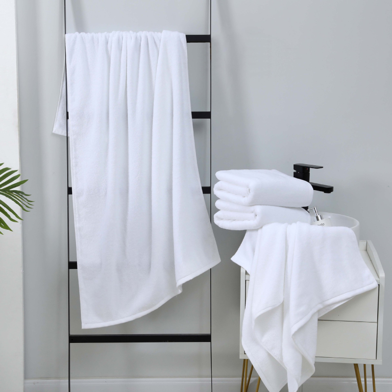 Prosop de baie hotelier, gros, absorbant, 400 g, 32 fire de bumbac, țesătură plată, personalizabil cu logo, Brand: Great White Shark