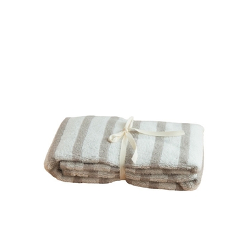 Prosop de baie pentru hotel, bumbac, în dungi, 320 g, absorbție înaltă (5–10 s), țesătură din fire, jacquard/țesătură simplă