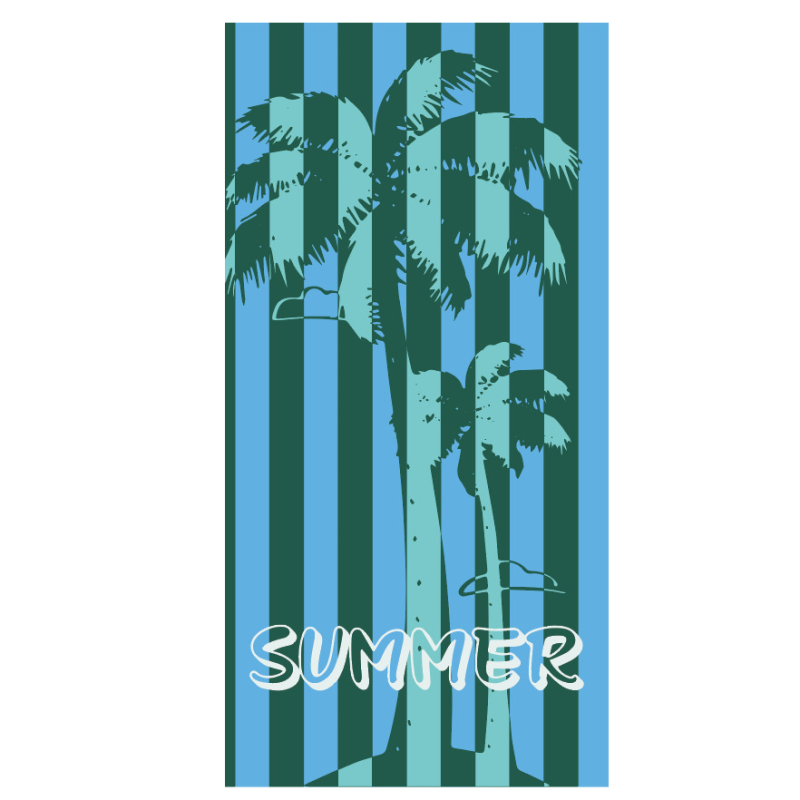 Gahumi Mikrofiber plažni i kupaonski ručnik – 300–400 g, 40 niti, tkan, prilagodba dostupna